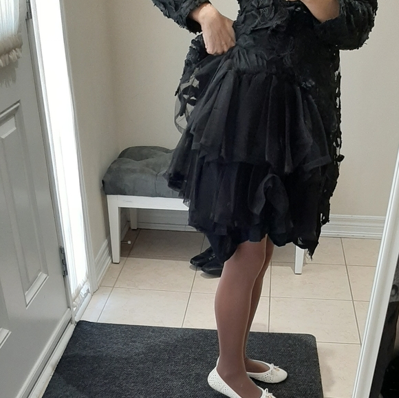 COPY - Black Dress organza floral - Picture 2 of 4